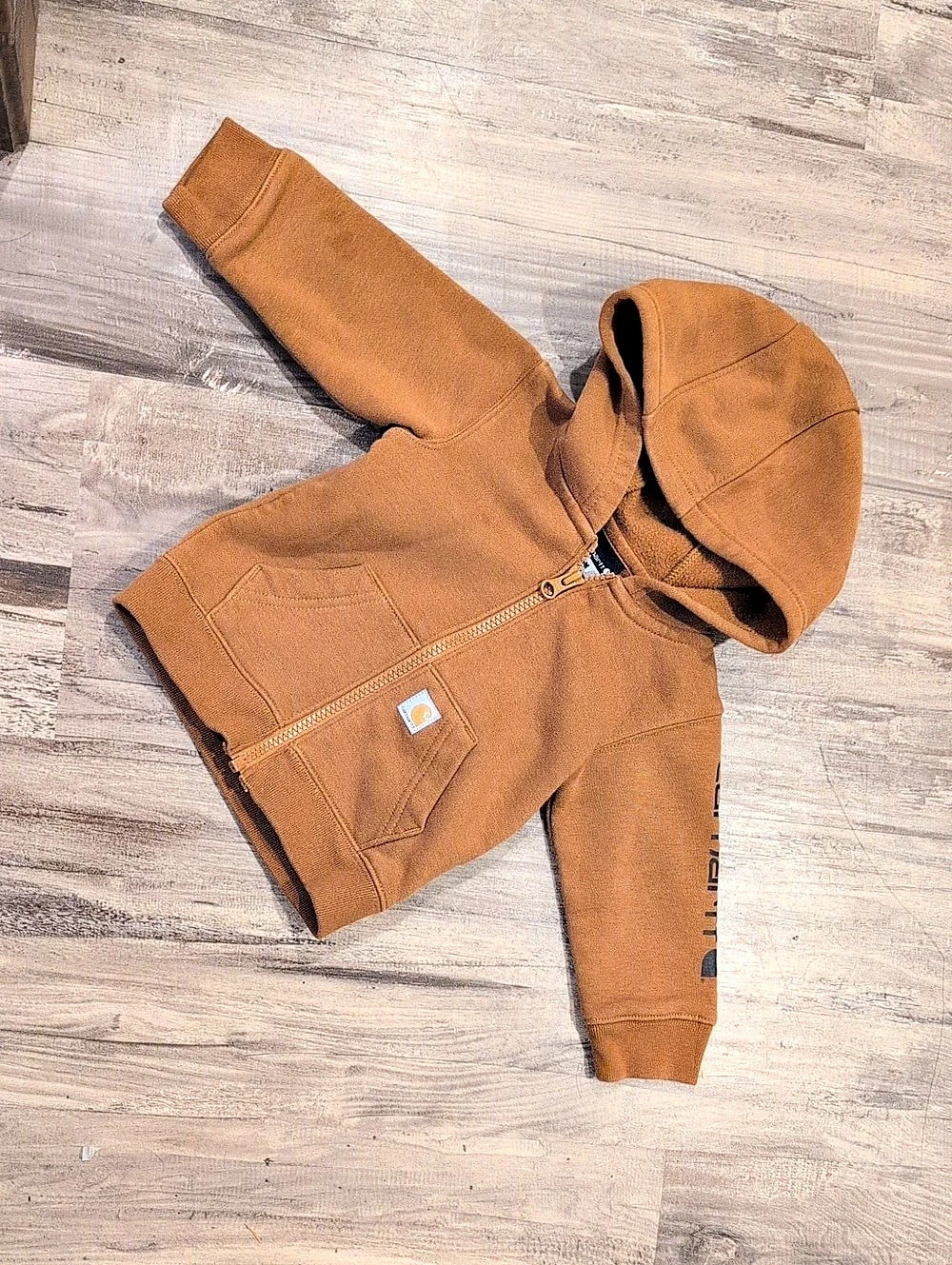 Carhartt Baby Full-Zip Hooded Sweatshirt Brown 6M